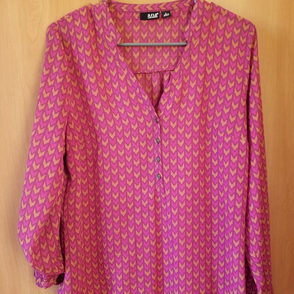 A.N.A. Ladies Sheer Blouse